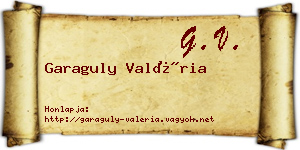 Garaguly Valéria névjegykártya